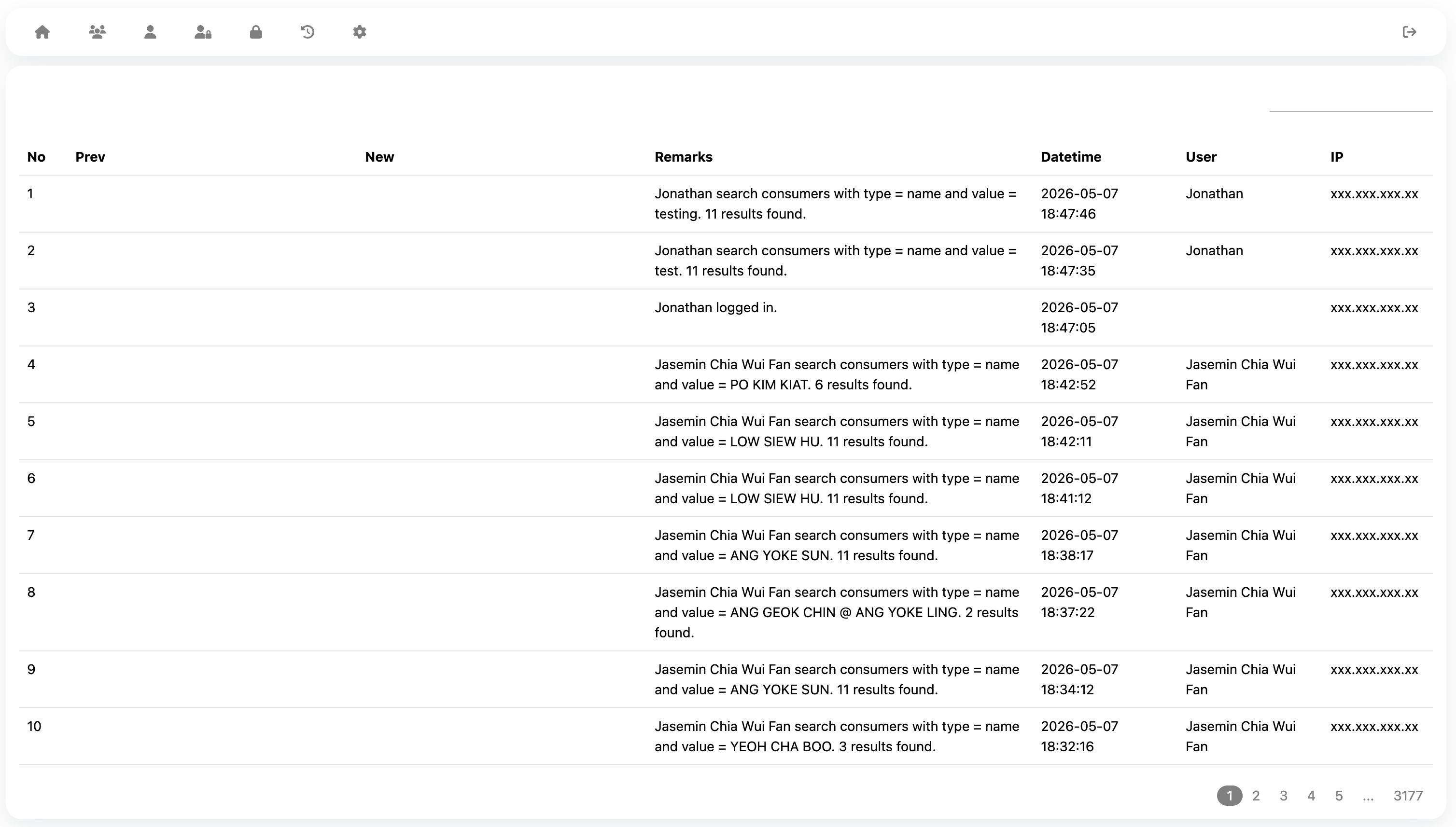 Search You Now Real Estate Search System: audit logs